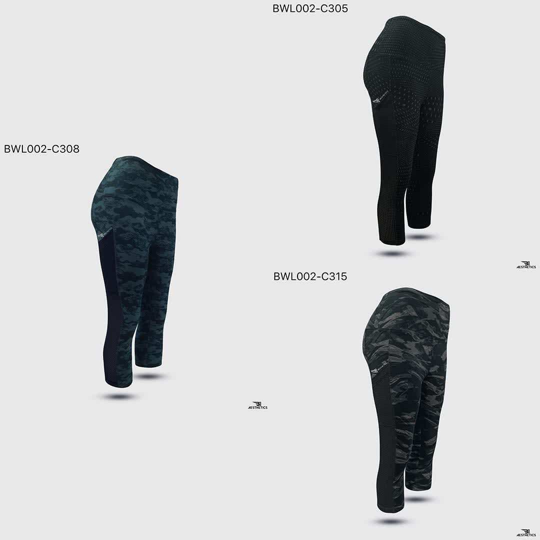 collage knee length mesh leggings