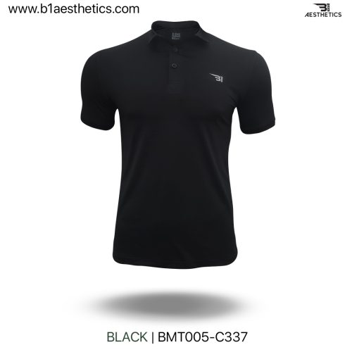 black polo t shirt