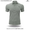black and white polo t shirt