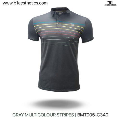 grey multicolour stripes