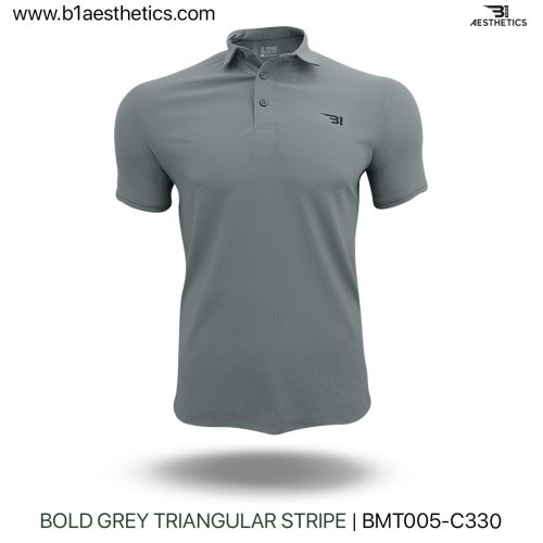 bold grey triangular stripe