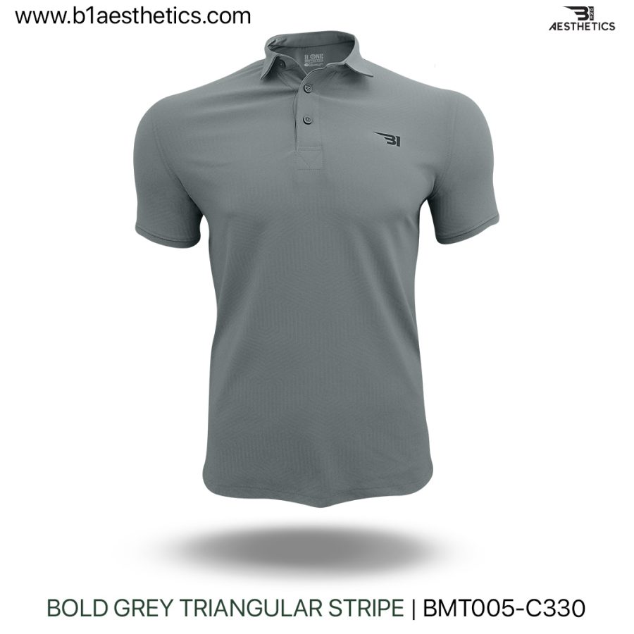 bold grey triangular stripe