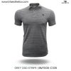 grey odd stripe polo t shirt