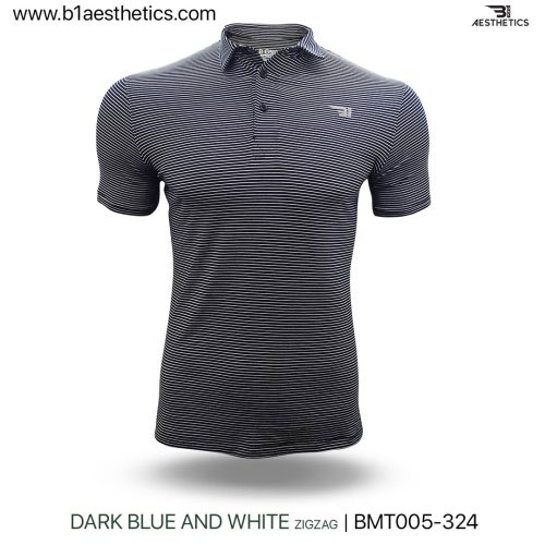 dark blue and white t shirt