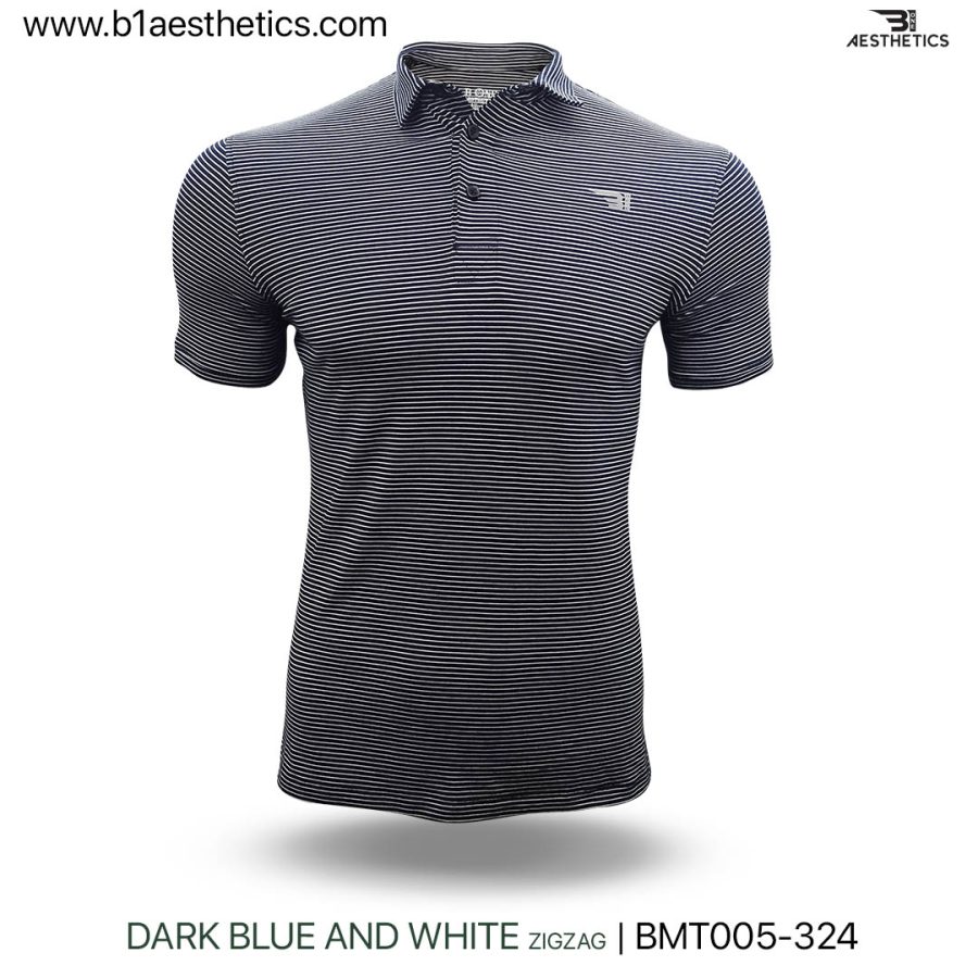dark blue and white t shirt