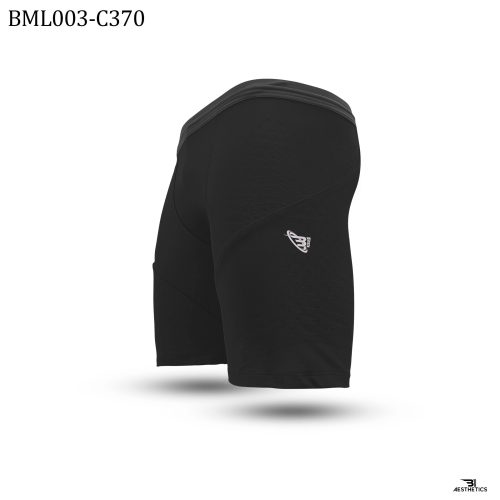 black textured compression short