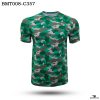 green camo crew neck t shirt