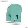 Colour Contrast Baby Blue Zipper Pocket Short