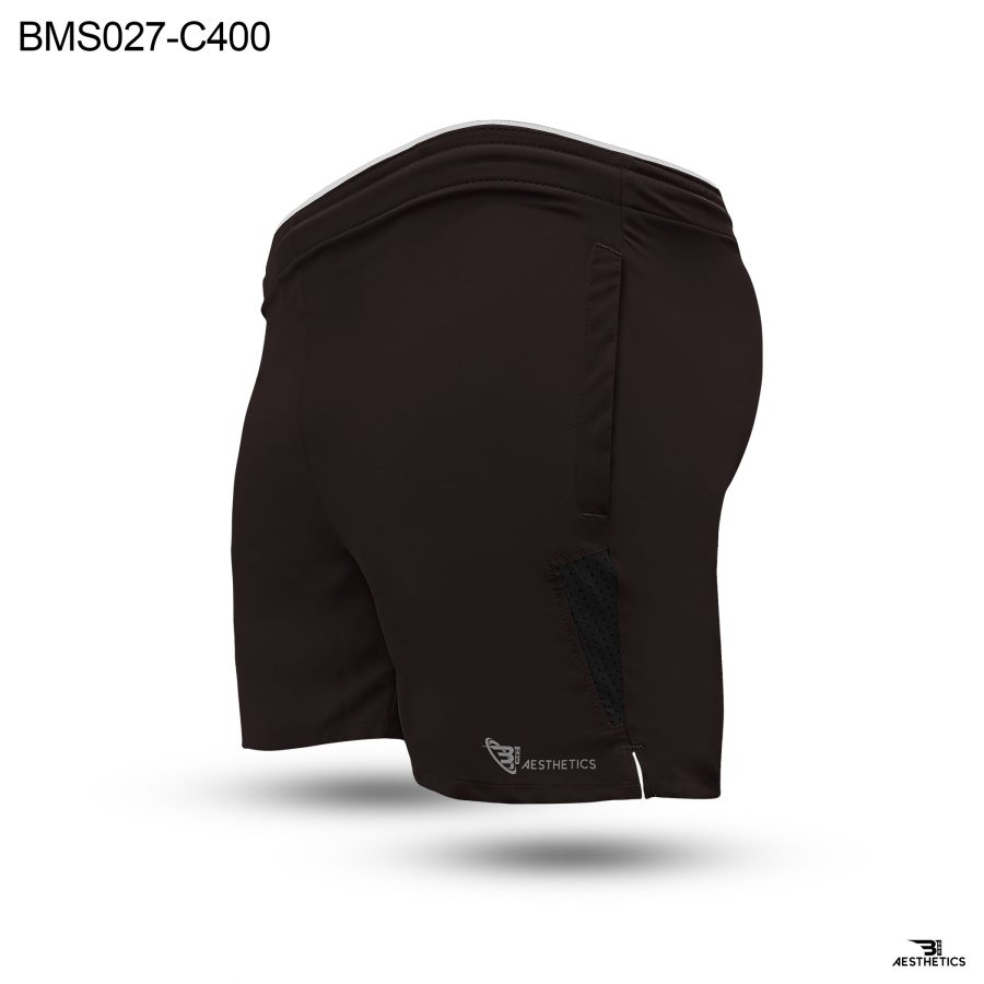 Colour Contrast Brown Zipper Pocket Shorts | BMS027-C400/C401 - Image 3