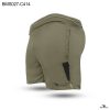 Colour Contrast Dusty Olive Zipper Pocket Short