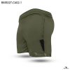 Colour Contrast Drab Green Zipper Pocket Short