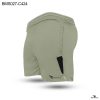 Colour Contrast Khaki Colour Zipper Pocket Short
