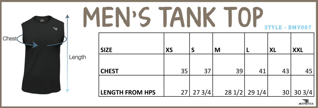 size chart tank top
