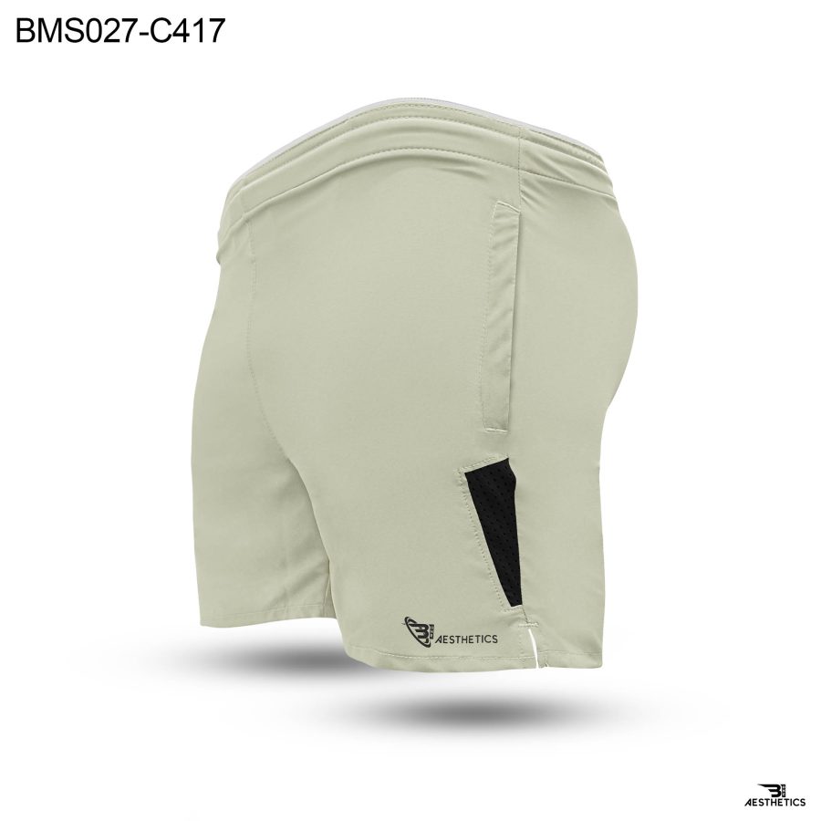 Colour Contrast Vanilla Colour Zipper Pocket Short