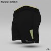 black side contrast zipper short yellow
