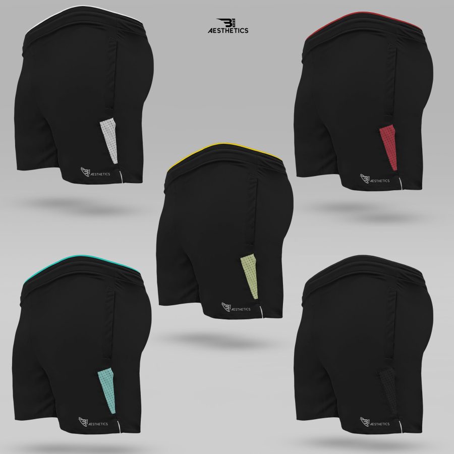 colour zipper short side contrast