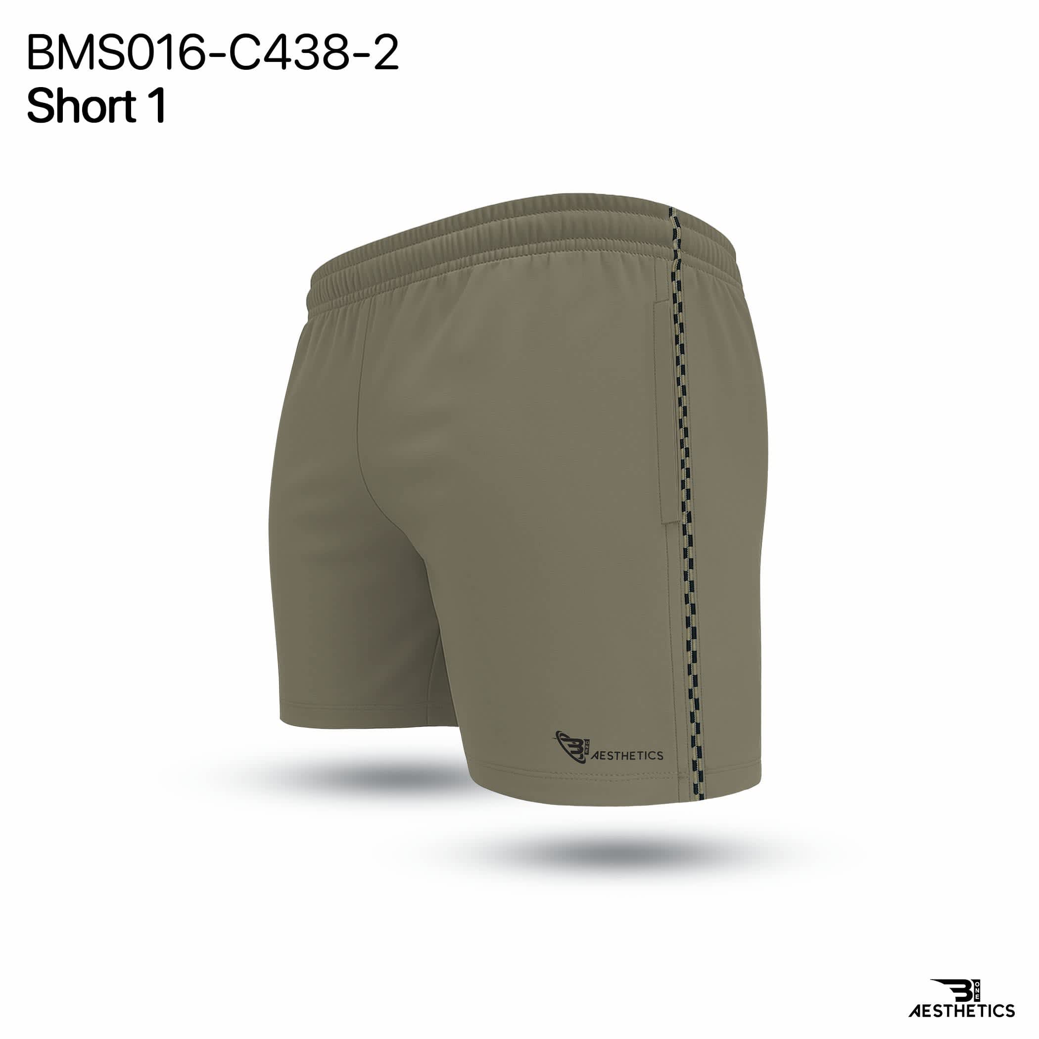 Beige Cord Contrast Short