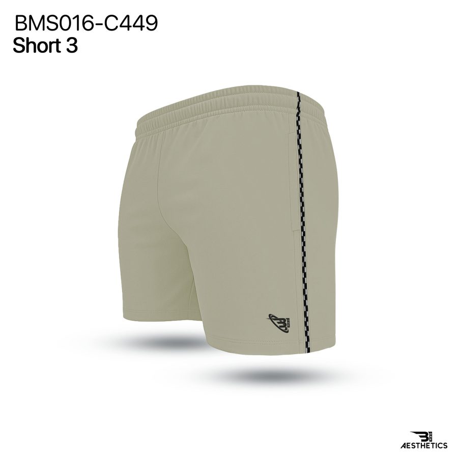 Beige Cord Contrast Short