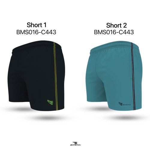 Blue Cord Contrast Short