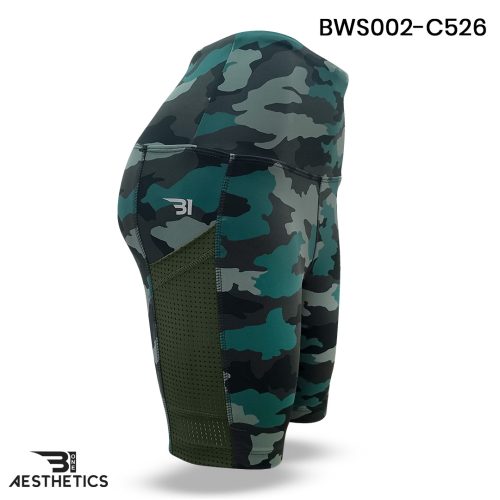 green camo sports tights