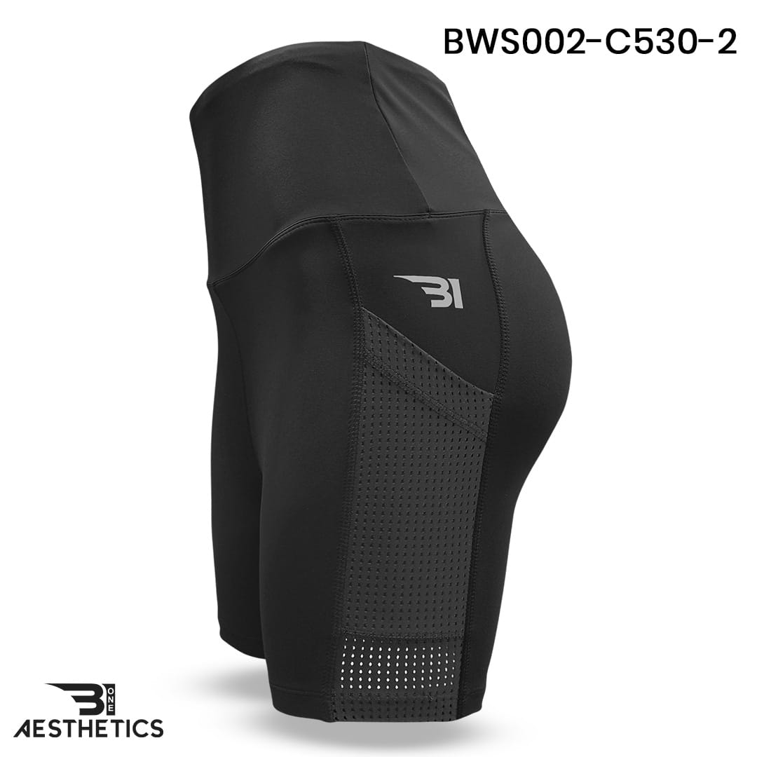 Charcoal Grey Short Sports Tights | Bws002-c530 - Image 2