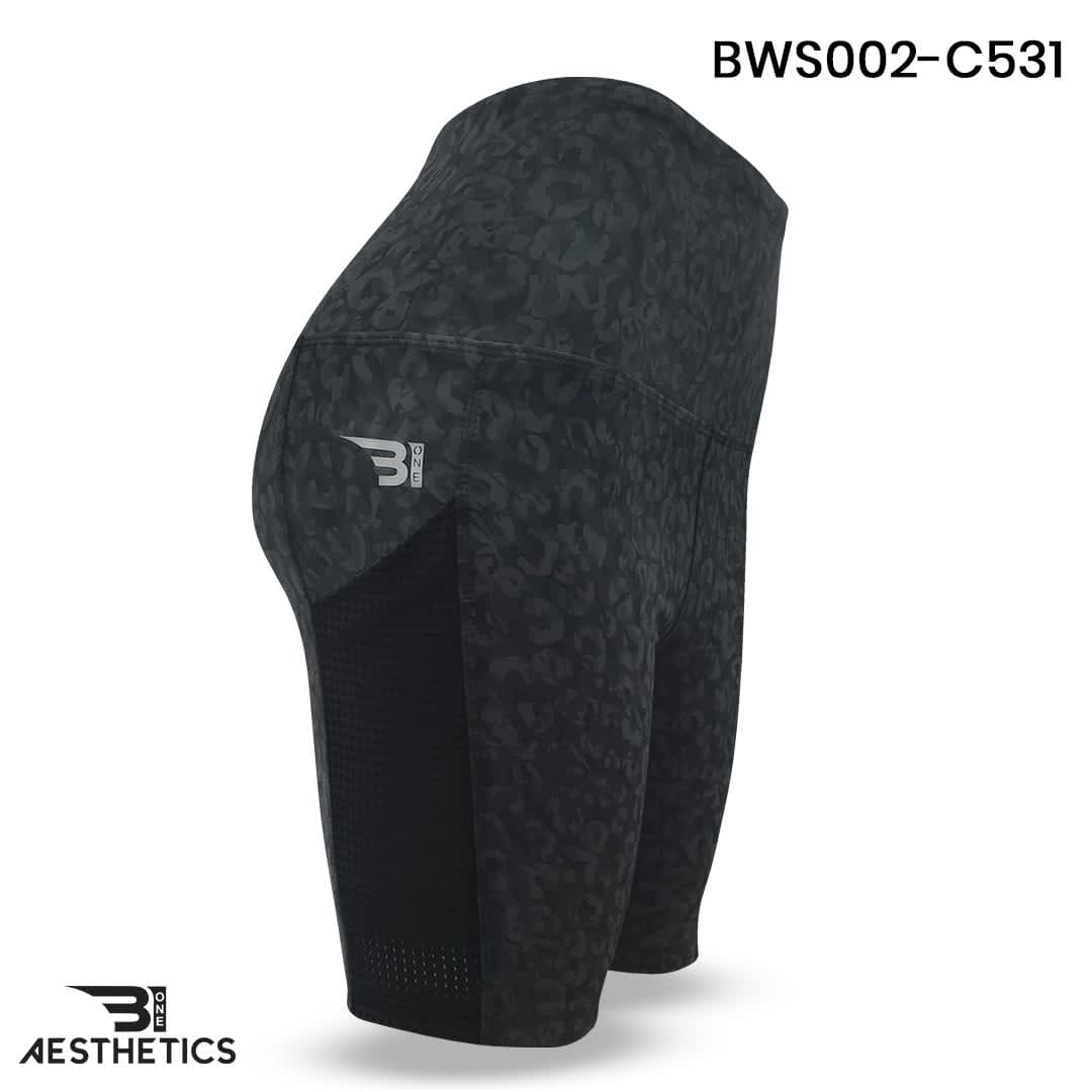 Leopard Print Short Sports Tights | Bws002-c531