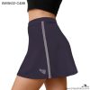 Dark Purple Cord Contrast Tennis Skirt