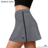 Gray Cord Contrast Tennis Skirt