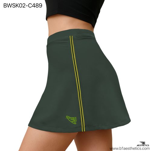 Trekking Green Cord Contrast Tennis Skirt