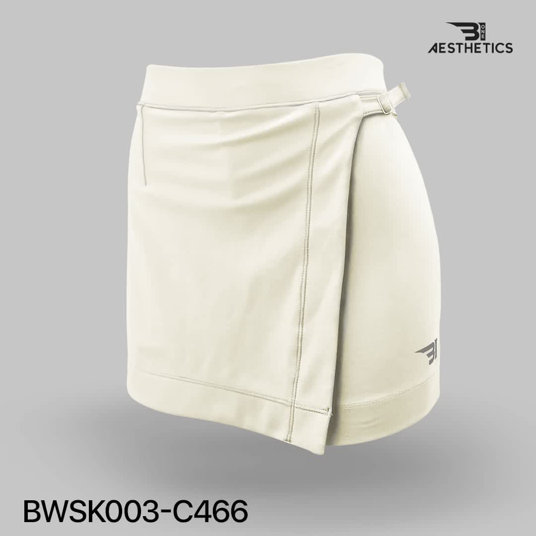 off white wrap skort