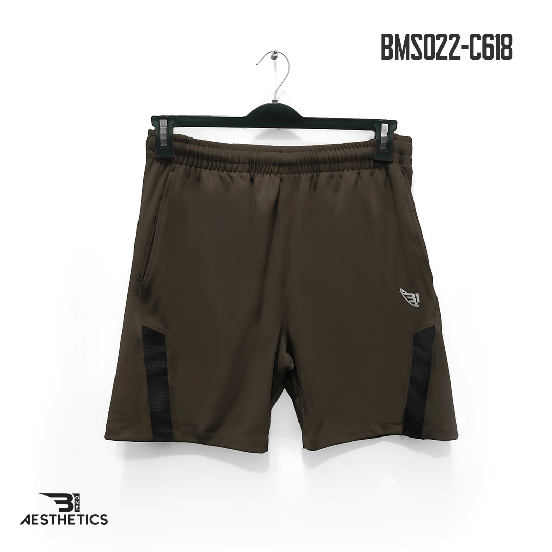 brown front contrast short