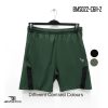 trekking green front contrast shorts