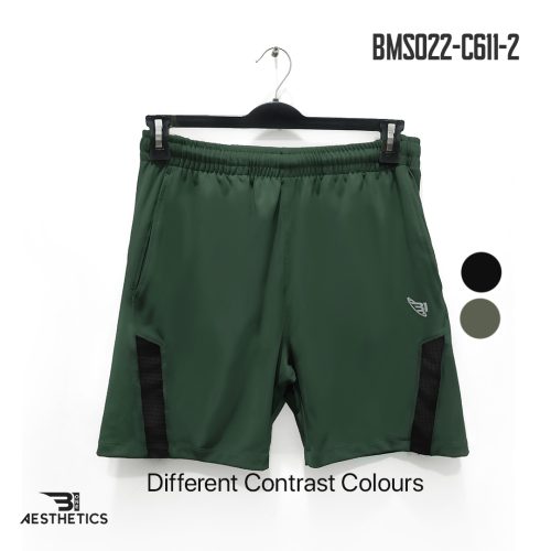 trekking green front contrast shorts
