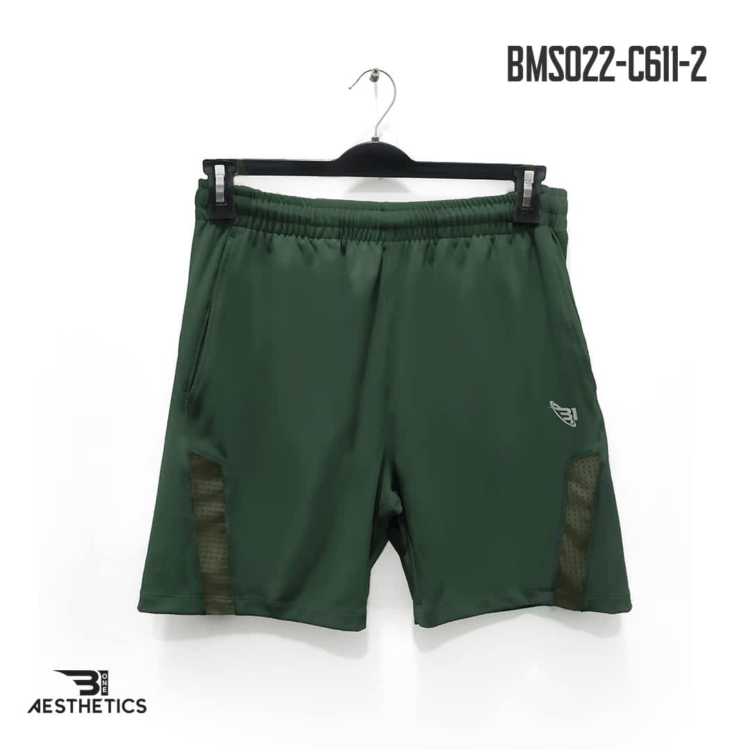 trekking green front contrast shorts