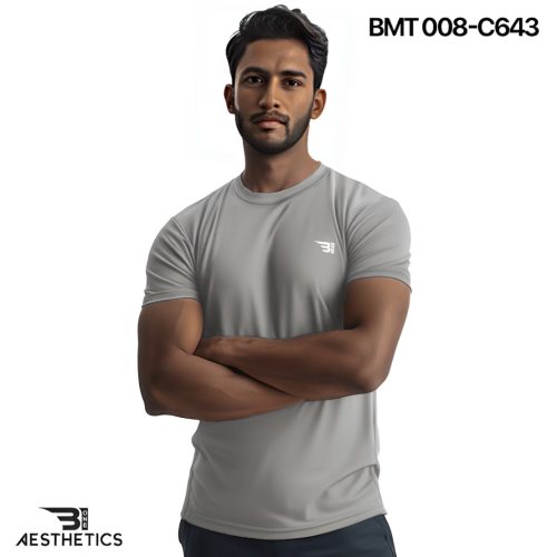 light grey men's crew neck t shirt