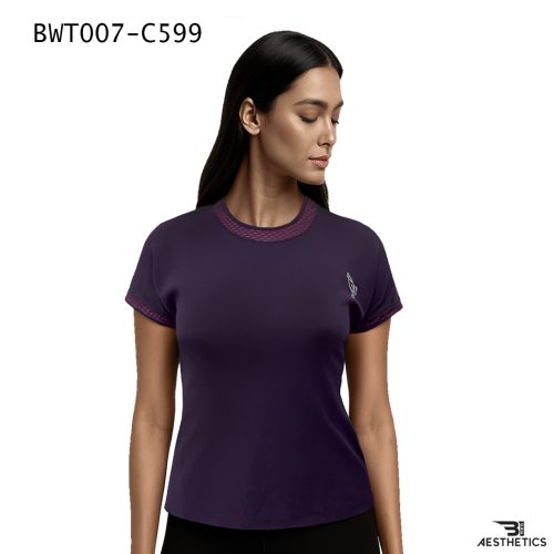 lace splicing tee - purple