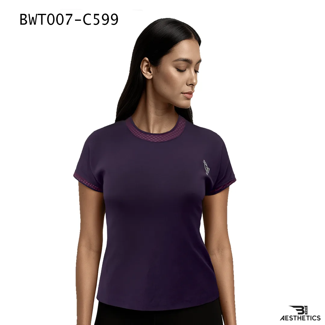 lace splicing tee - purple
