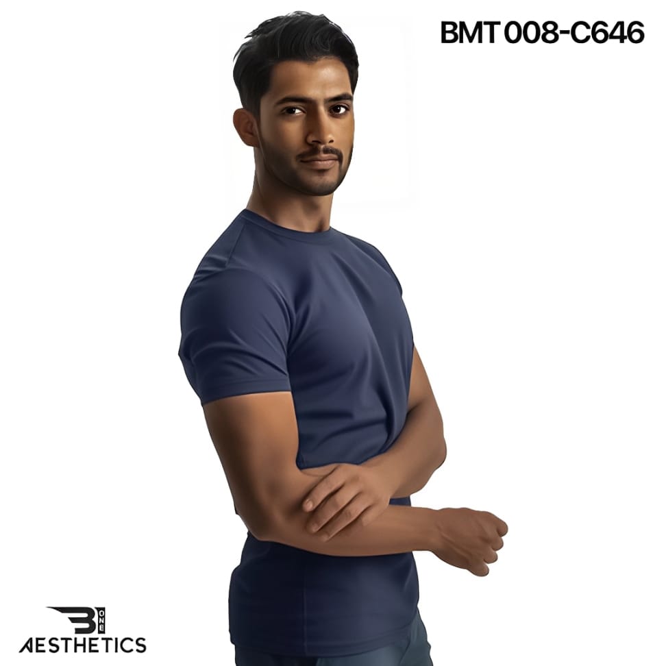 charcoal blue men's crew neck t shirt