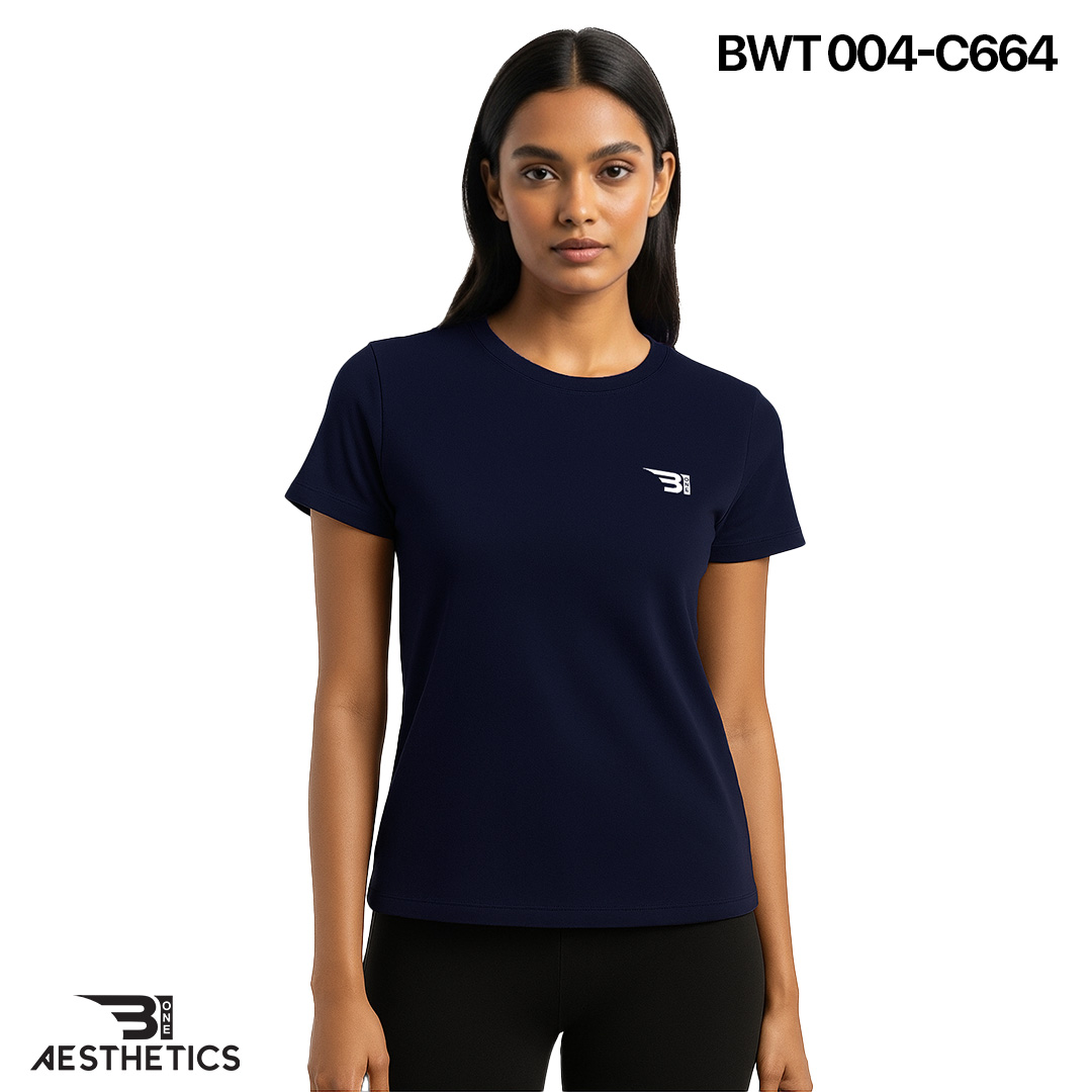 navy blue women's crew neck t shirt