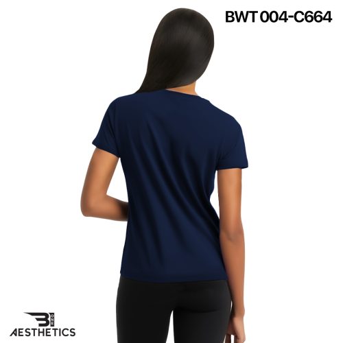 navy blue women's crew neck t shirt
