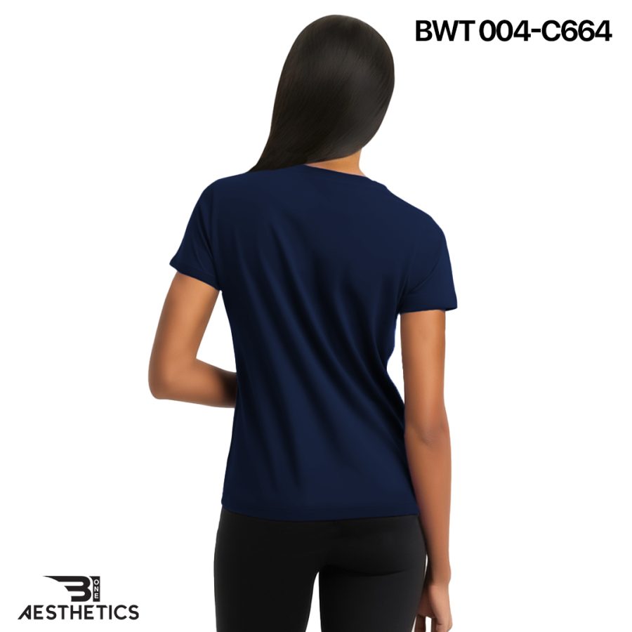 navy blue women's crew neck t shirt