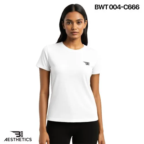white women's crew neck t shirt
