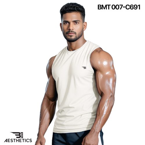 Men's White Arm Cut
