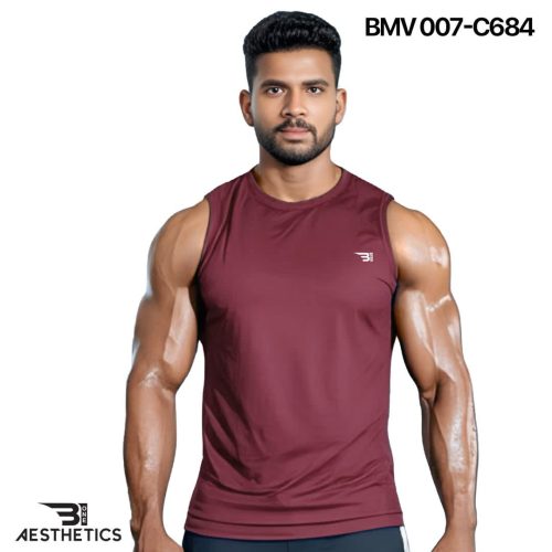 Men's Maroon Arm Cut