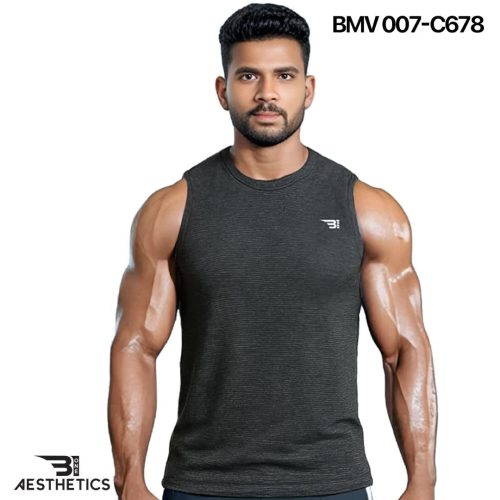 Men's stripes Arm Cut