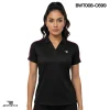ladies collar tee - black