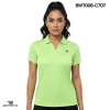 ladies collar tee - key lime green