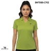 ladies collar tee - moss green