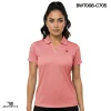 ladies collar tee - salmon pink