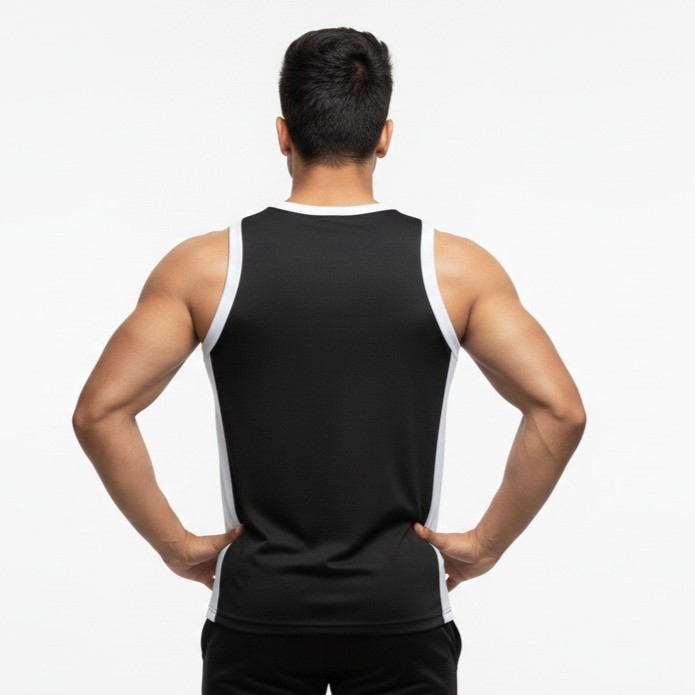 oversized tank top - black